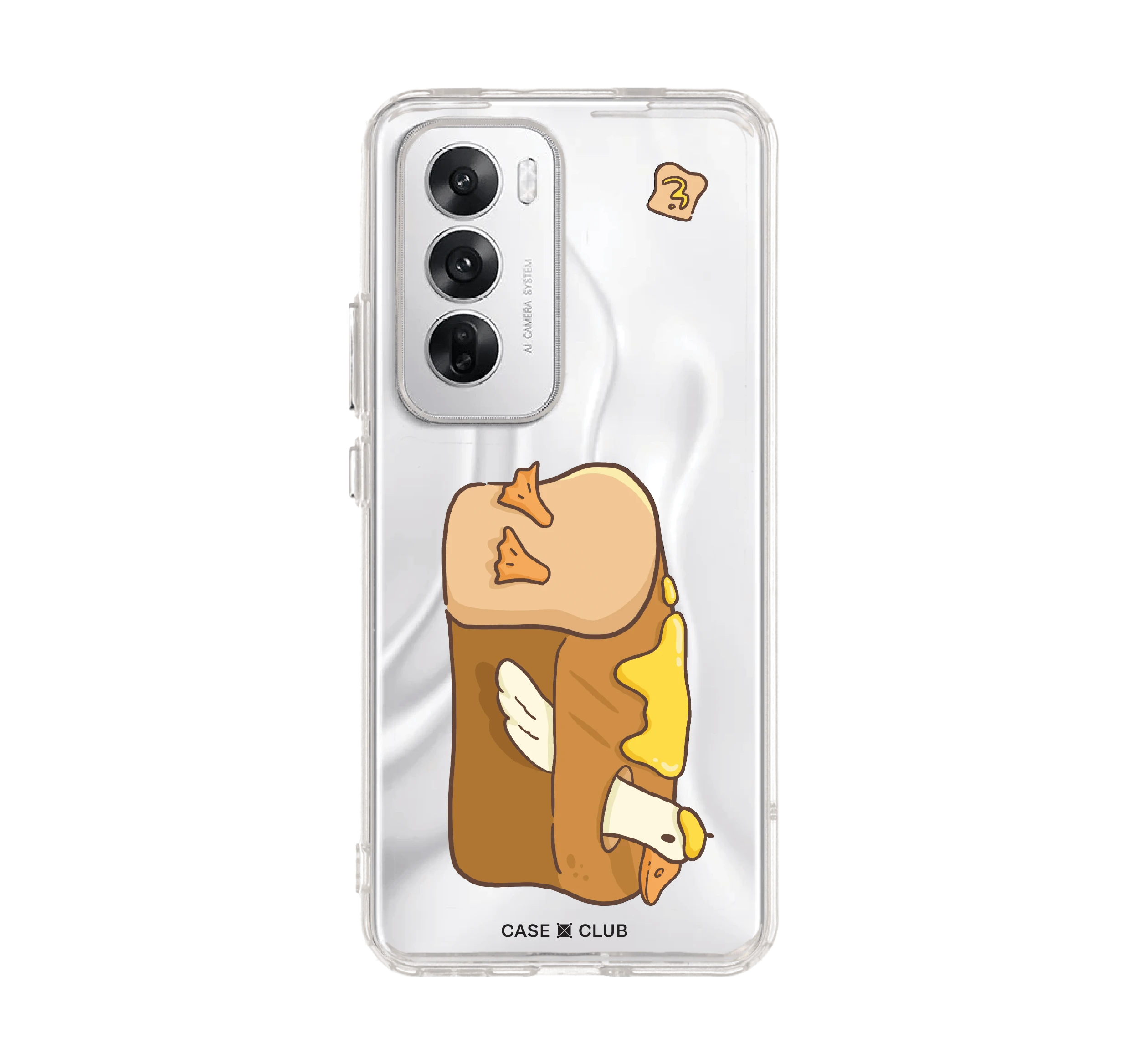 oppo reno 12 clear case toast duck